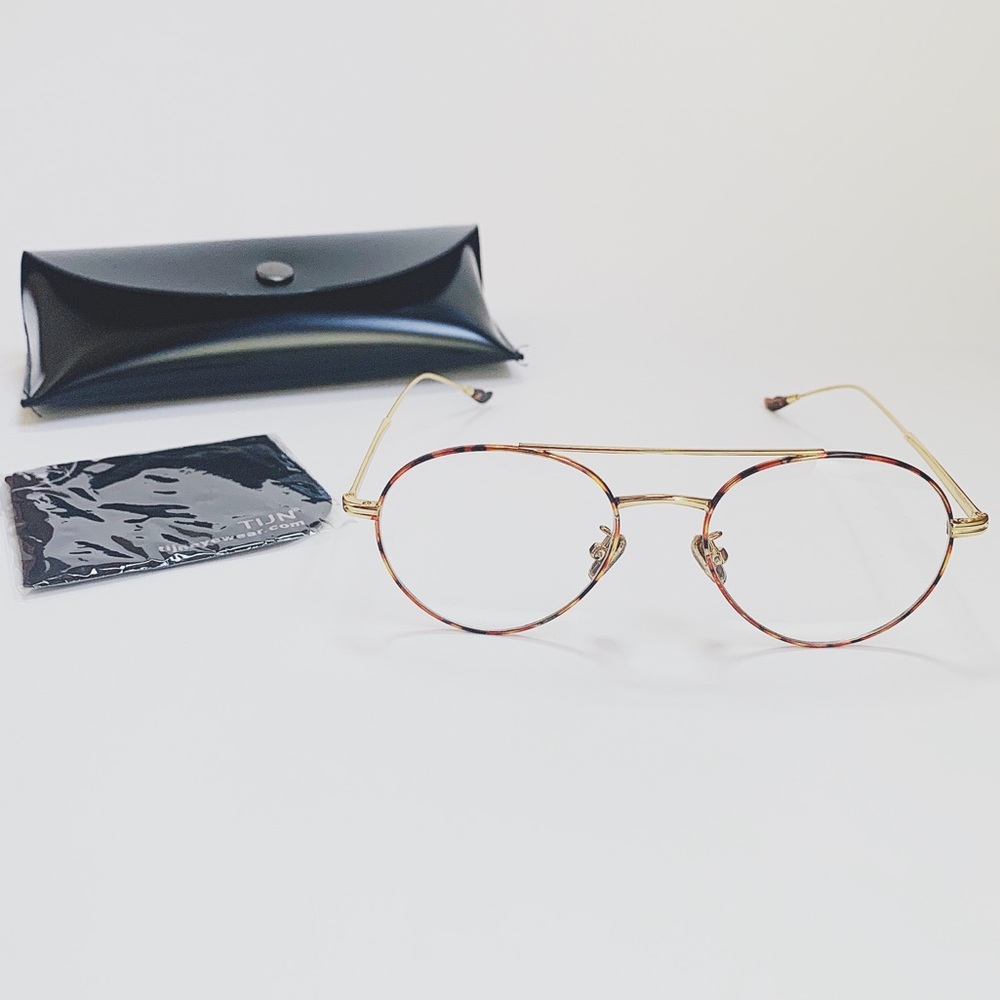 TIJN Eyewear Tortoise Shell Frame Fashion Glasses